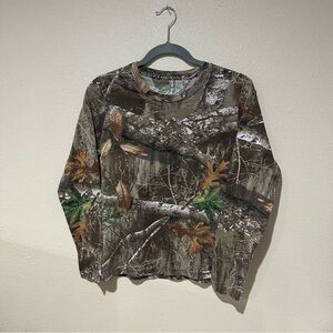 Mens Realtree Camouflage Long Sleeve T-Shirt